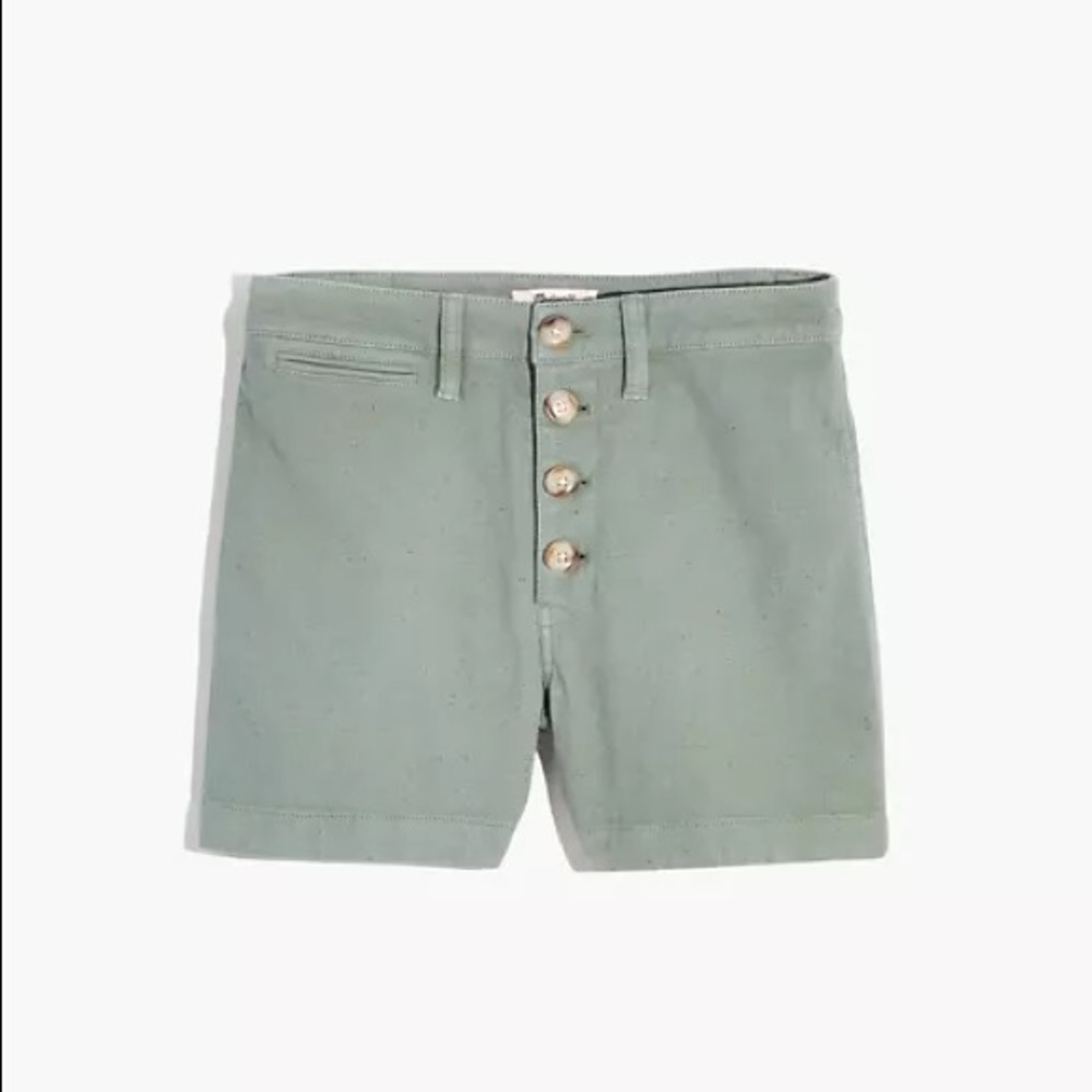 Madewell Seafoam Green Emmett Shorts